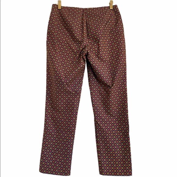 Talbots Petites Geo Print Cotton Spandex Pants 2P - Picture 1 of 6